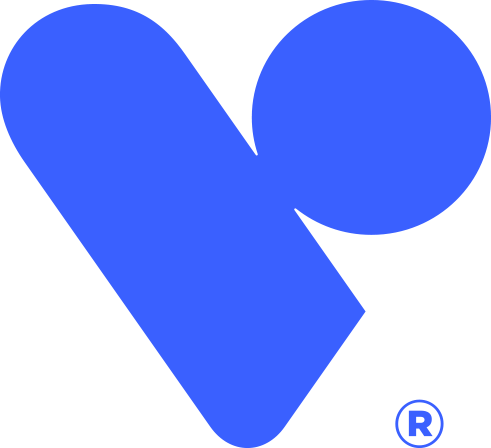 v logo